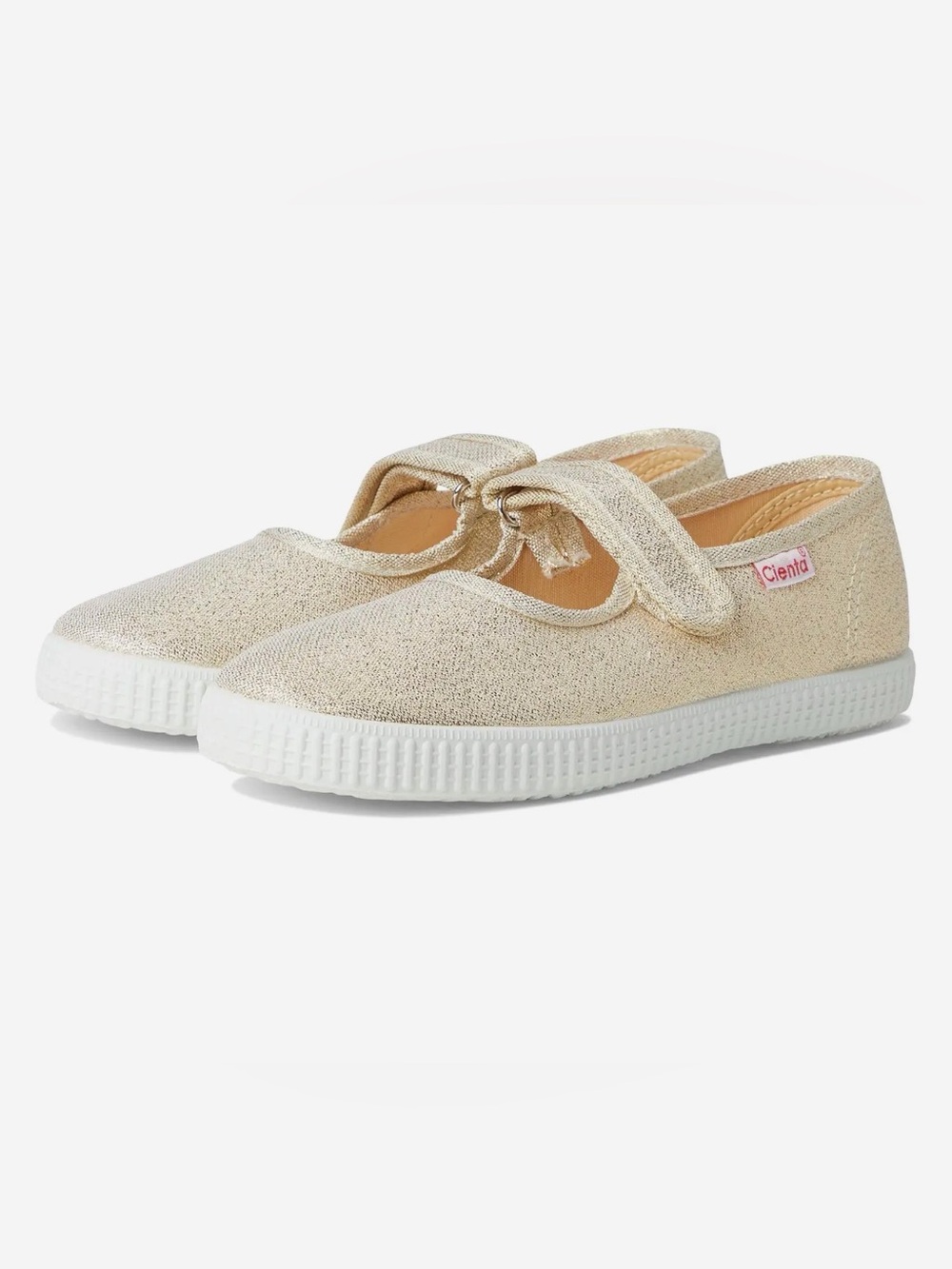 Cienta Gold Glitter Mary Jane Sneakers Toddler Size 26
